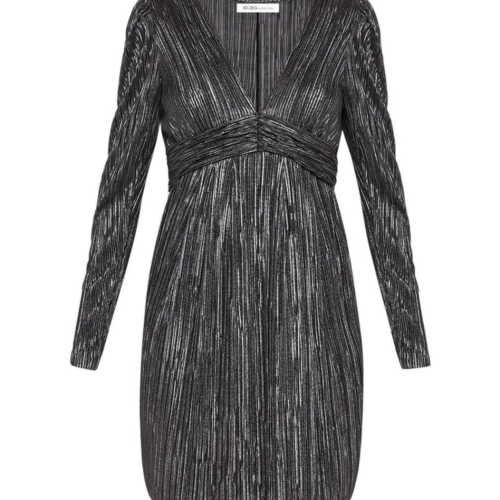 BCBGeneration Metalic Pleated Sheath Dress 👗
